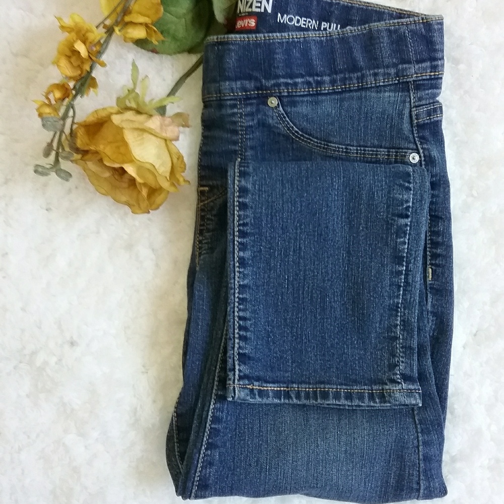 Levi's Denizen Modern Pull-on Crop Girls Jeans - Picture 4 of 7